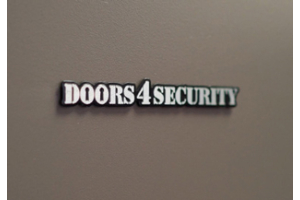 Doors4Security - fire rated door with logo