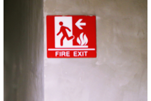 Fire exit sign - fire doors vs fire exits