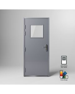 Glazed Steel Security Door (Single - Heavy Duty)