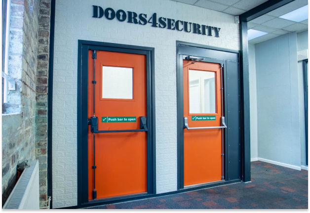 Two Orange Fire Doors