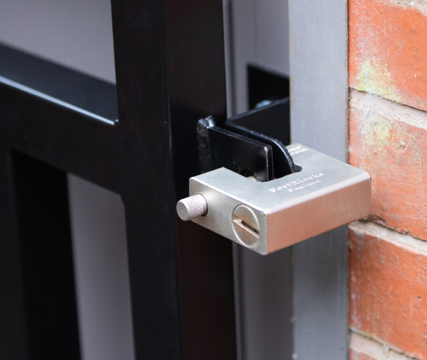 Close up of Security Gate Lock